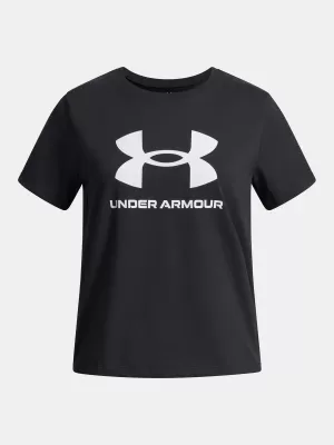 Lányos póló UNDER ARMOUR UA BIG LOGO SS 1389756-001 FEKETE