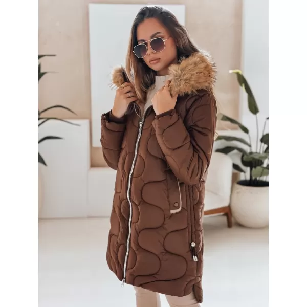 Női kabát DSTREET TY4936 BARNA 