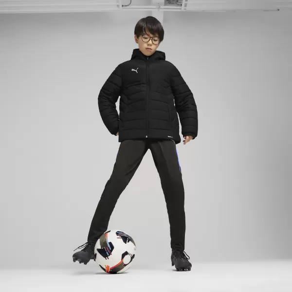  Kabát PUMA TEAMADDITIONS HOODED PADDED JACKET JR 65973803 PUMA FEKETE/PUMA EZÜST 