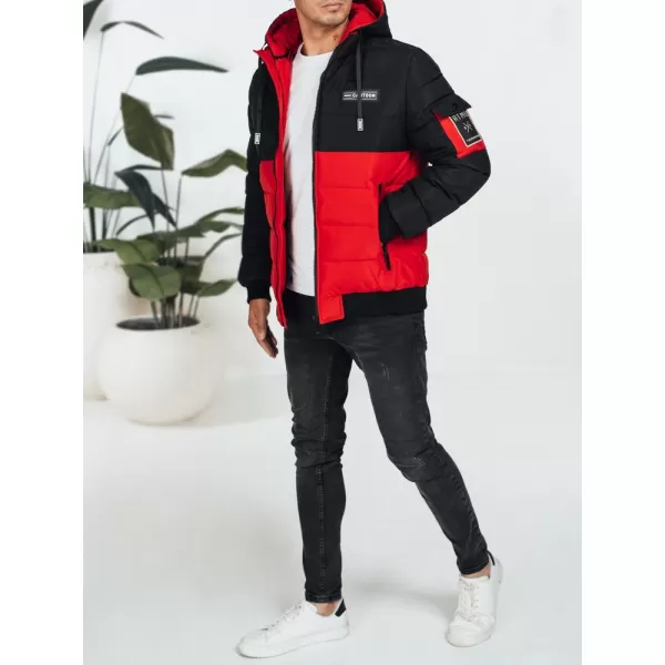  Kabát DSTREET TX5052 FEKETE/PIROS 