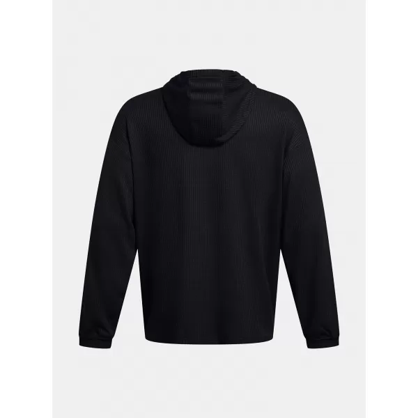  Férfi pulóver UNDER ARMOUR UA RIVAL WAFFLE HOODIE 1383108-001 FEKETE 