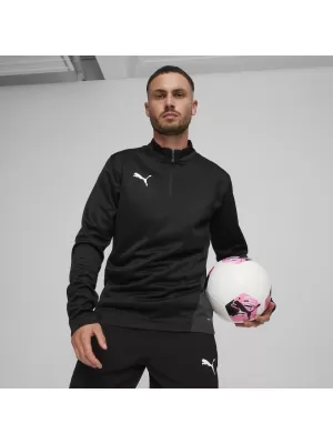 Ing PUMA TEAMGOAL TRAINING 1/4 ZIP TO 658629_03 PUMA FEKETE/FEHÉR/SÖTÉTSZÜRKE