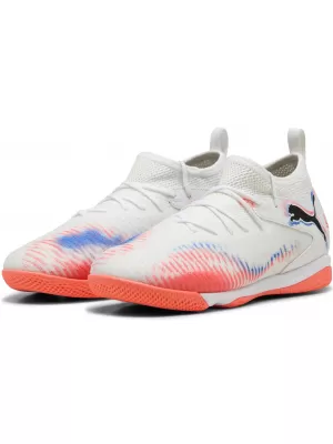 Futballcipők PUMA FUTURE 8 MATCH IT + MID JR 10861701 WHITE/ FEHÉR/PUMA FEKETE/VILÁGÍTÓ VÖRÖS