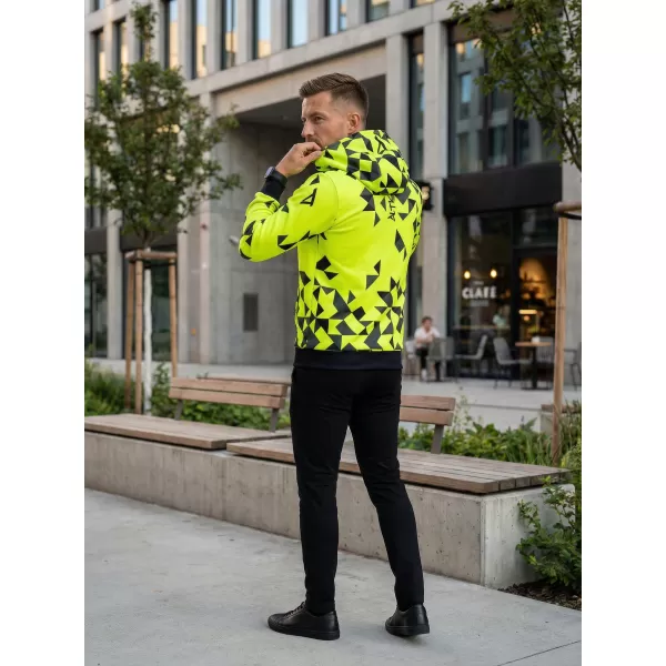  Férfi prémium funkcionális pulóver ALTISPORT VOJ/ALM108MI01 NEON SÁRGA 
