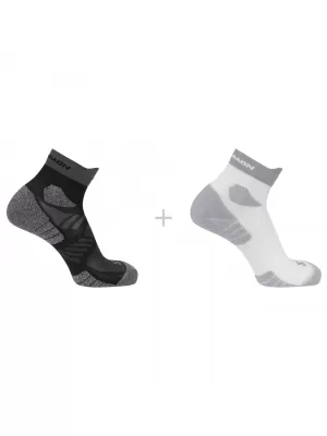 Zokni SALOMON AERO ANKLE 2-PACK FEHÉR/FEKETE