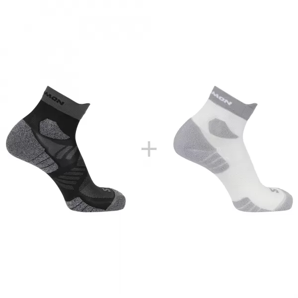  Zokni SALOMON AERO ANKLE 2-PACK FEHÉR/FEKETE 