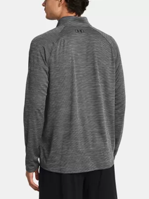 Férfi póló UNDER ARMOUR UA TECH TEXTURED 1/2 ZIP 1382797-025 SZÜRKE