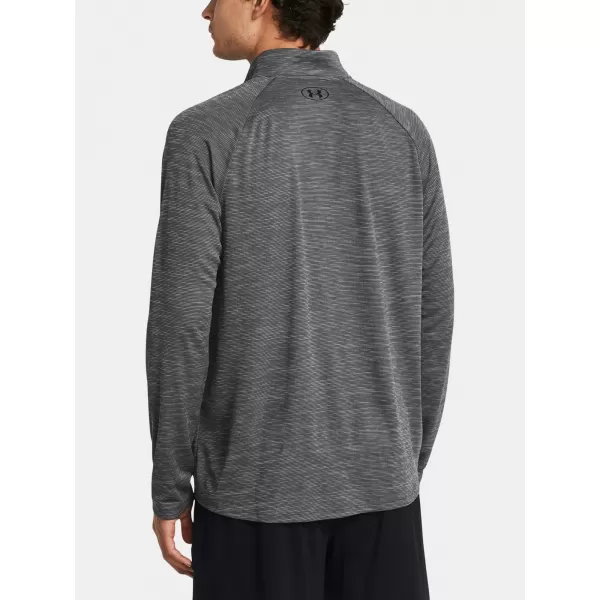  Férfi póló UNDER ARMOUR UA TECH TEXTURED 1/2 ZIP 1382797-025 SZÜRKE 