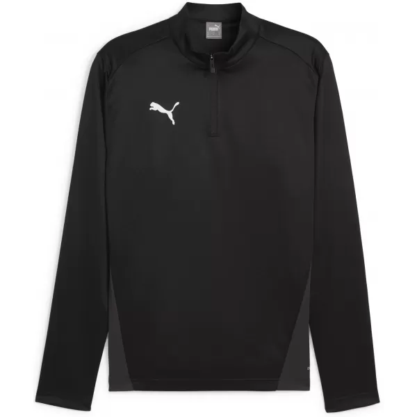  Ing PUMA TEAMGOAL TRAINING 1/4 ZIP TO 658629_03 PUMA FEKETE/FEHÉR/SÖTÉTSZÜRKE 