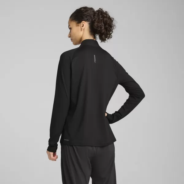  Ing PUMA W RUN VELOCITY CLOUDSPUN 1/4 ZIP 52665001 PUMA FEKETE 