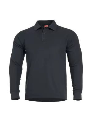 póló PENTAGON ANIKETOS LONG POLO K09013 FEKETE