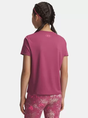 Lányos póló UNDER ARMOUR TECH VARSITY GRAPHIC SS 6007917-659 PIROS