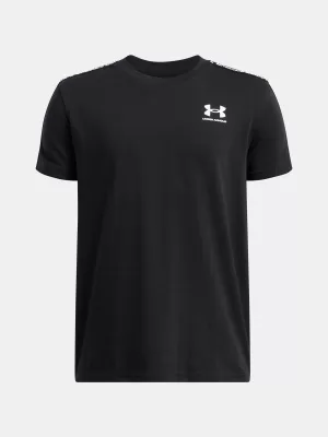 Fiú póló UNDER ARMOUR UA B ICON TAPED SS 6001583-001 FEKETE