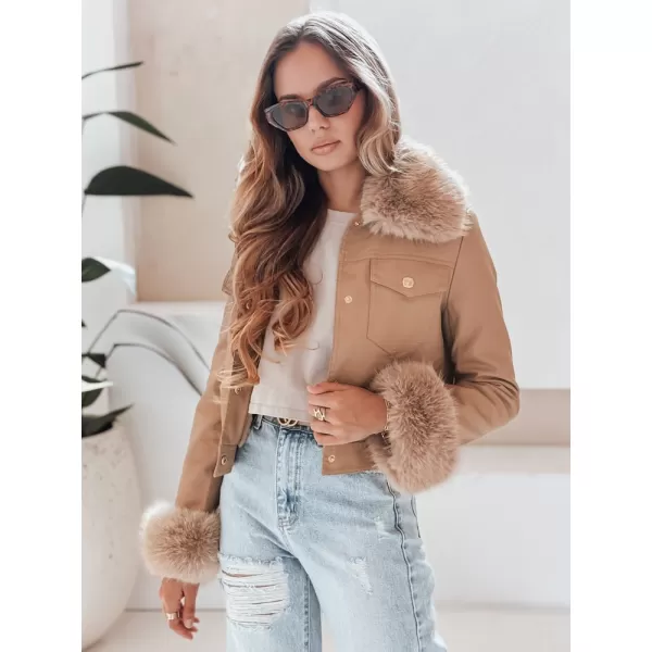  Női kabát DSTREET TY5139 KARAMELLA 