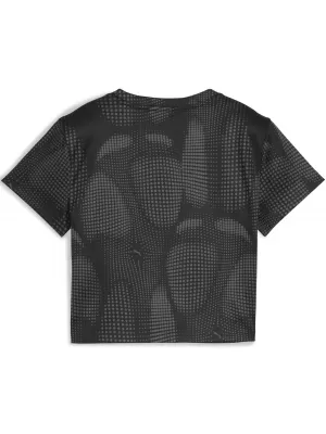 Női póló PUMA DARE TO AOP BABY TEE 63214501 PUMA FEKETE