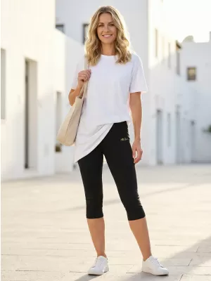3/4-es női leggings ALTISPORT DAYIA FEKETE