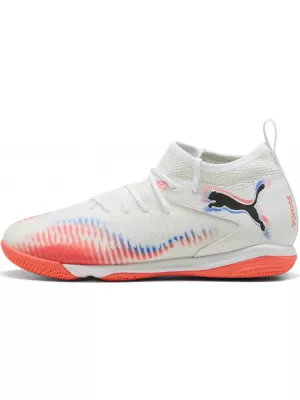 Futballcipők PUMA FUTURE 8 MATCH IT + MID JR 10861701 WHITE/ FEHÉR/PUMA FEKETE/VILÁGÍTÓ VÖRÖS
