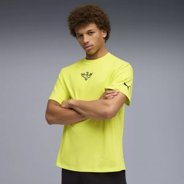  Férfi póló PUMA MELO ALWAYZ ON 1 TEE 63075504 CITROMOS SERBERT 