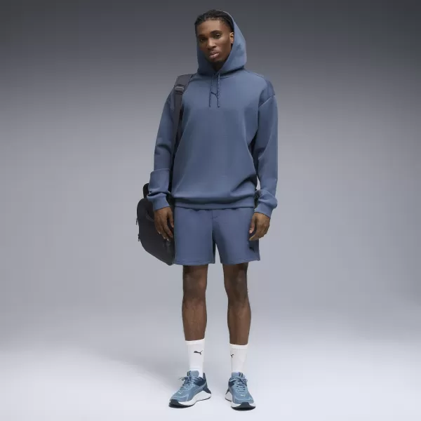  Férfi pulóver PUMA M CLOUDSPUN HOODIE 52759580 SÖTÉT INDIGÓ HANGA 