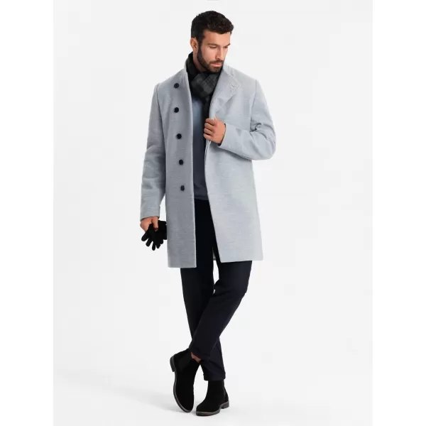  Férfi kabát OMBRE OM-COWC-0141 SZÜRKE MELANGE 