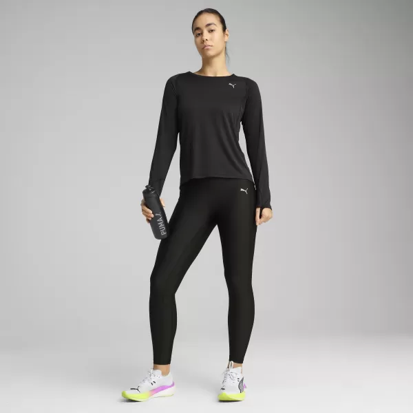  Ing PUMA W RUN VELOCITY LONG SLEEVE (POLY) 52658101 PUMA FEKETE 