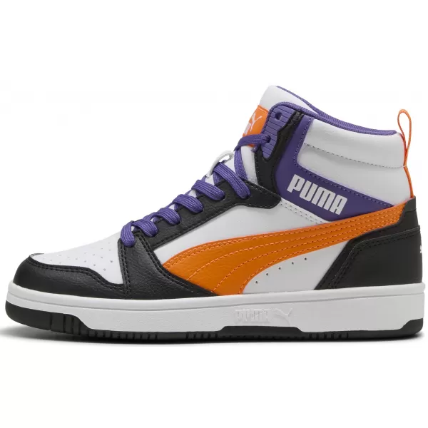  Bébi cipő PUMA REBOUND V6 MID JR 39383134 PUMA FEHÉR/NARANCSSÁRGA GLO/FEKETE 