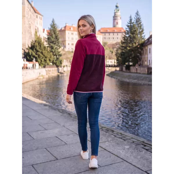  Női polár pulóver ALTISPORT GEMMY BURGUNDIA 