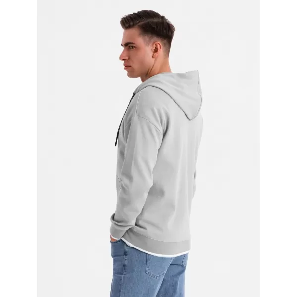  Férfi pulóver OMBRE BLACK OM-SSZP-0210 SZÜRKE 
