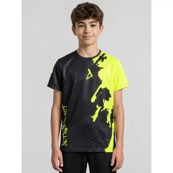  Gyermekfunkciós T -piró prémium ALTISPORT VOJ/ALM112TR01 FEKETE-FLUO SÁRGA 