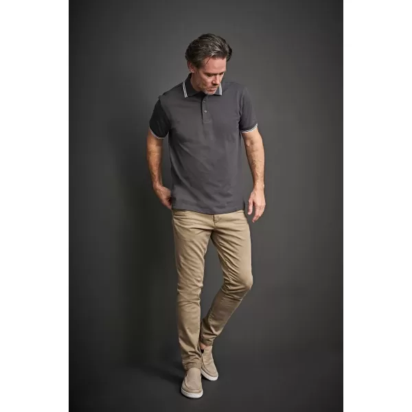 Férfi póló TEE JAYS | TJ 1407 SÖTÉTSZÜRKE/FEHÉR 