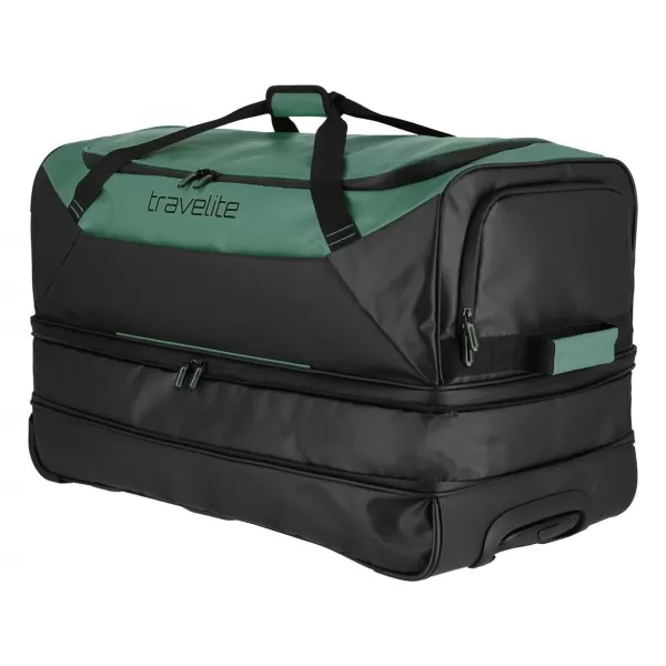  Táska TRAVELITE BASICS WHEELED DUFFLE EXP. FEKETE/ZÖLD 