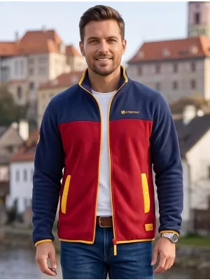 Férfi polár pulóver ALTISPORT GAMEL BURGUNDIA
