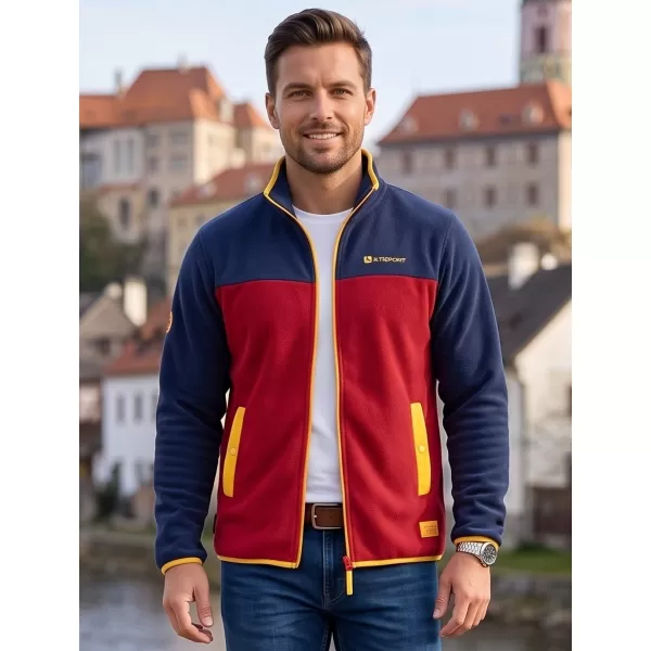  Férfi polár pulóver ALTISPORT GAMEL BURGUNDIA 