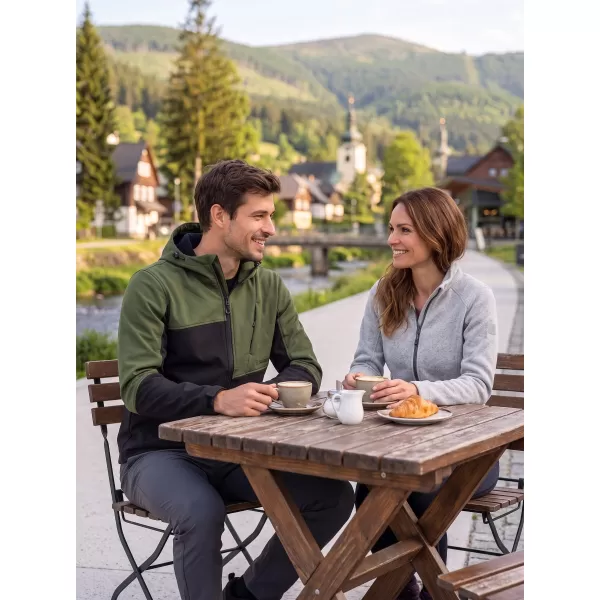  Férfi softshell dzseki ALTISPORT GAN KHAKI/FEKETE 