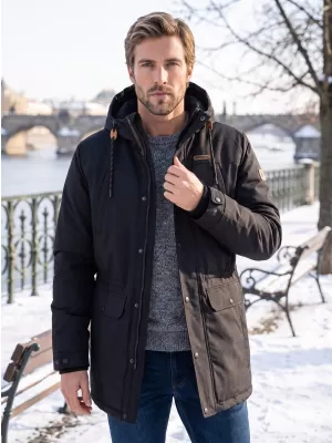 Férfi téli kabát ALTISPORT GERRY FEKETE