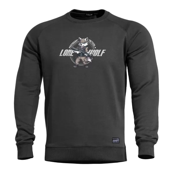  Pulóver PENTAGON HAWK SWEATER LONE WOLF K09019 FEKETE 