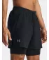 Férfi rövidnadrág UNDER ARMOUR UA LAUNCH 5'' 2-IN-1 SHORTS 1382640-001 FEKETE