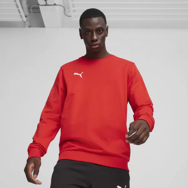  Férfi pulóver PUMA TEAMGOAL CASUALS CREW NECK S 658592_01 PUMA PIROS/PUMA FEHÉR 