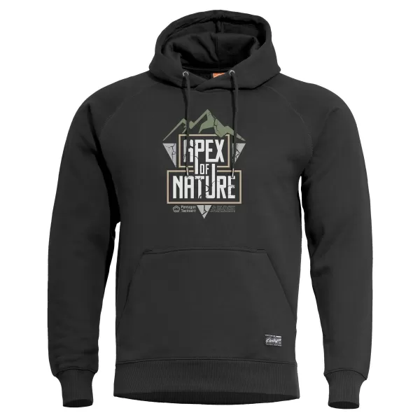  Pulóver PENTAGON PHAETON HOOD SWEATER APEX OF NATURE K09021 FEKETE 