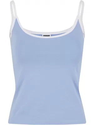 Női felső URBAN CLASSICS TB7485A POR KÉK/FEHÉR/PIRULT RÓZSA/FEHÉR