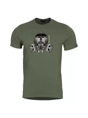 póló PENTAGON AGERON GAS MASK K09012 OLÍVA ZÖLD
