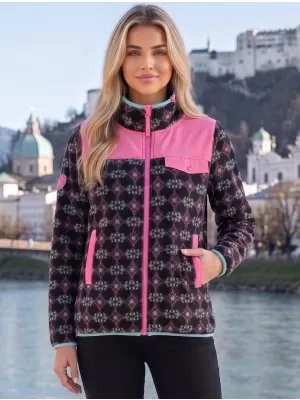 Női polár pulóver ALTISPORT GENESIS FEKETE/VILÁGOS BÉZS