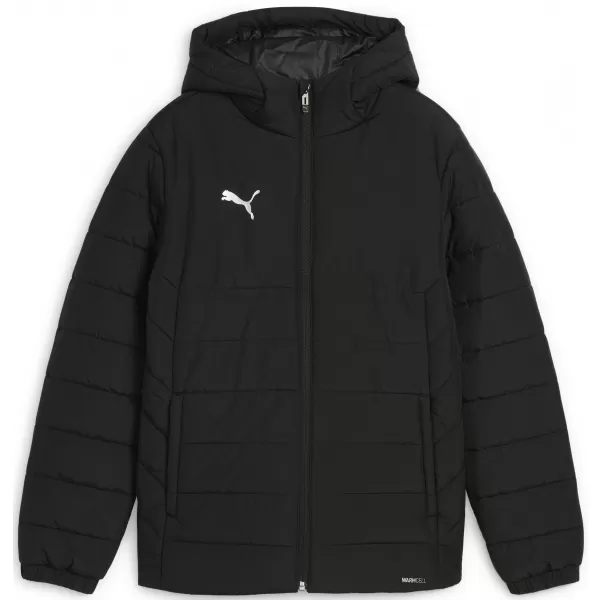  Kabát PUMA TEAMADDITIONS HOODED PADDED JACKET JR 65973803 PUMA FEKETE/PUMA EZÜST 