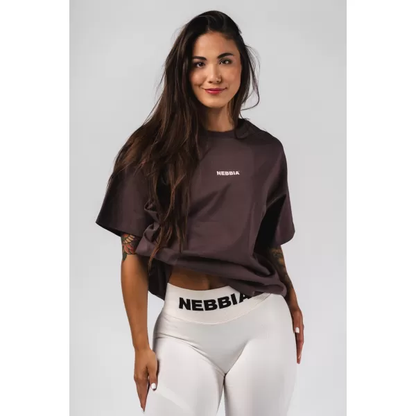 Túlméretes póló RESET 491 DARK BROWN Nebbia 