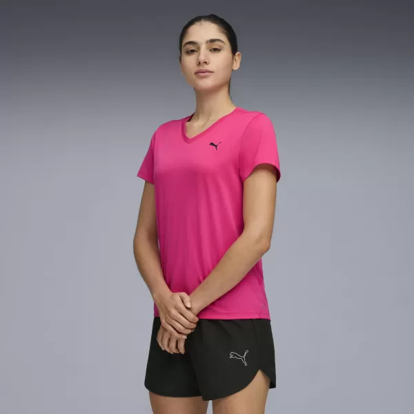  Ing PUMA W TAD ESSENTIAL VNECK TEE 52589099 IZZÓ RÓZSASZÍNŰ 