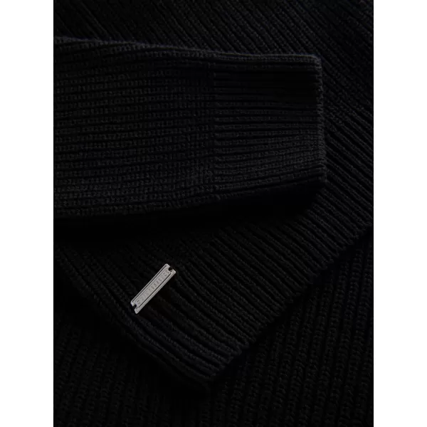  Férfi pulóver OMBRE OM-SWTN-0162 FEKETE 