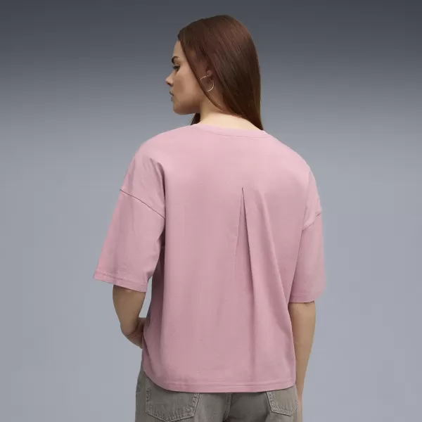  Női póló PUMA HER OVERSIZED TEE 68814865 KIEGYENSÚLYOZOTT RÓZSASZÍN 