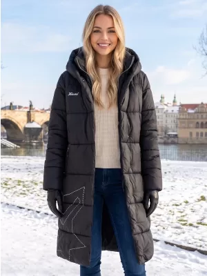 Női kabát KIXMI VENECIA FEKETE/FEHÉR