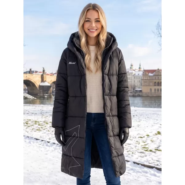  Női kabát KIXMI VENECIA FEKETE/FEHÉR 
