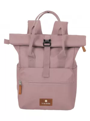 Hátizsák TRAVELITE BASICS SHORT HANDLE ROLL-UP FÜST RÓZSA